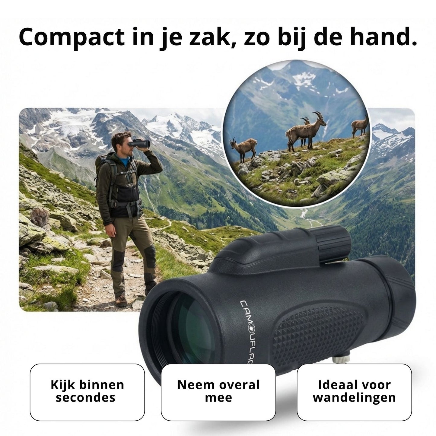 PRE ORDER - Camouflage Rio 8x42 HD Monoculair