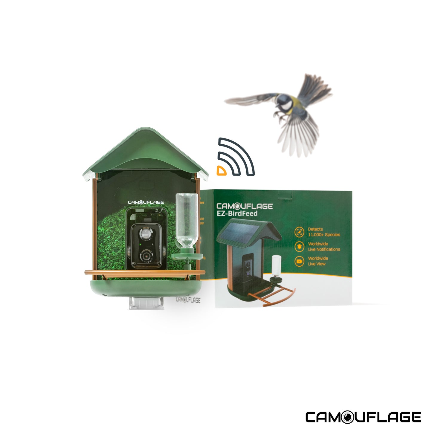 Camouflage EZ-BirdFeed - Bird feeder with AI camera