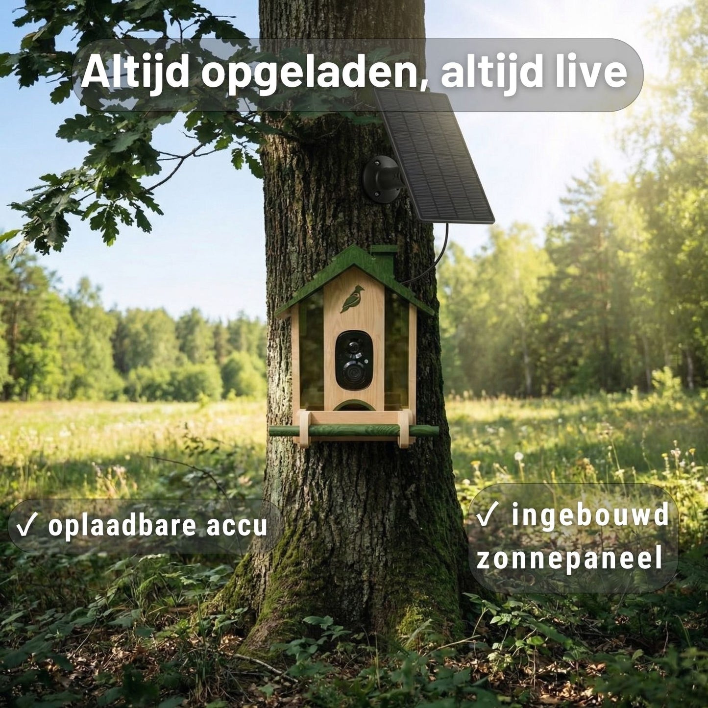 Camouflage EZ BirdSpot - Vogel voederhuisje met AI-camera
