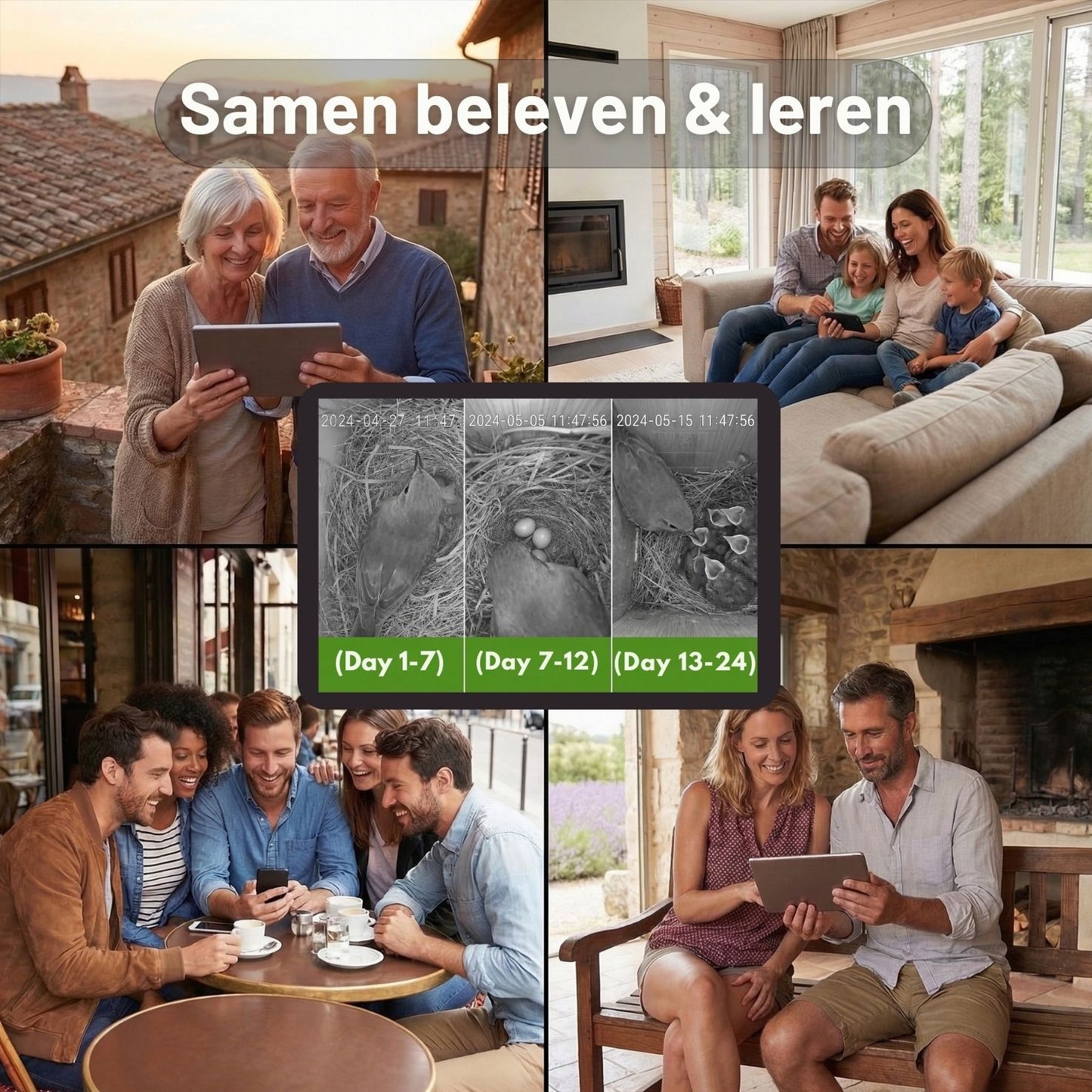 Camouflage EZ-BirdBox Nestkast met AI-camera