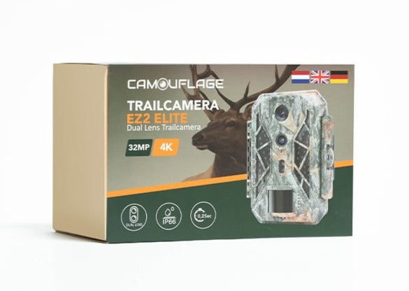 WildCameraXL Camouflage EZ2 Elite Dual Lens Outdoor Camera Meerdere Lenzen Pakket